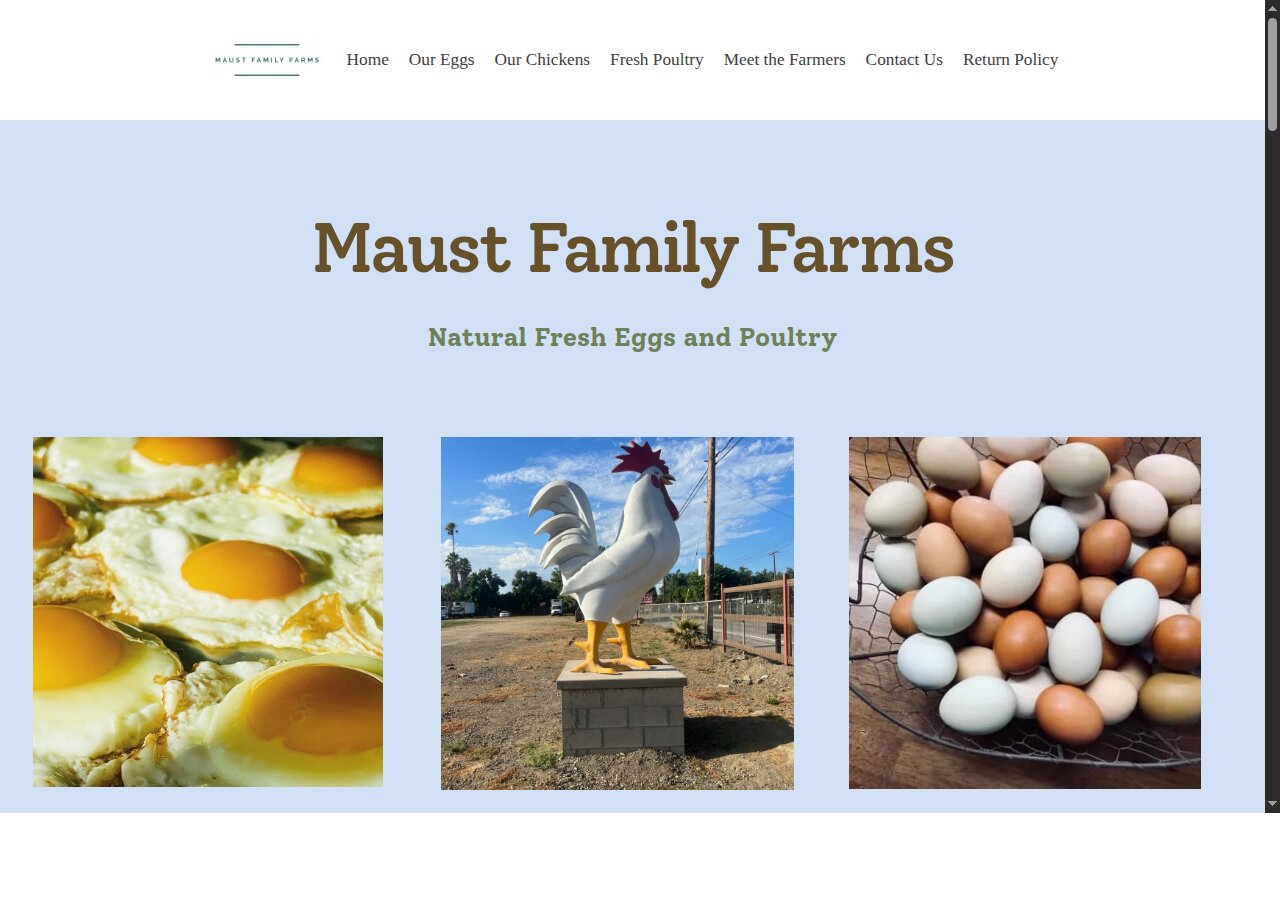 Maust Family Farms &mdash; before redesign
